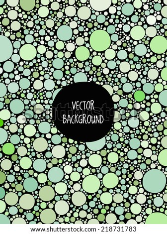 Vector abstract green irregular circles background