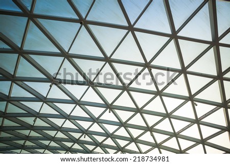 geometry roof pattern under blue sky