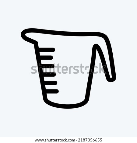 Icon Measuring Cup. suitable for Bakery symbol. line style. simple design editable. design template vector. simple illustration