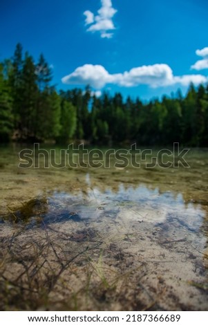 Clear water in flooded quarry