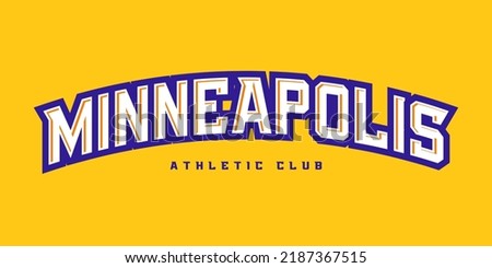 T-shirt stamp logo, Sport wear lettering Minneapolis tee print, athletic apparel design shirt graphic print
