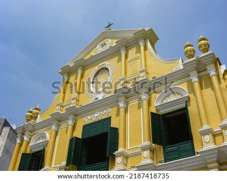 World Heritage Site St. Dominic's Church in Macau, China Royalty-Free Stock Photo #2187418735