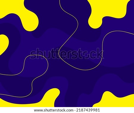vector background shape with blue and yellow color, suitable for poster cover and background use