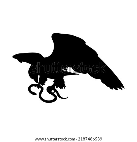 eagle and snake vector for logo or illustration