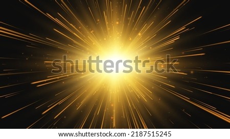 Abstract star or sun. Explosion effect. Fast motion effect. Vector background Royalty-Free Stock Photo #2187515245