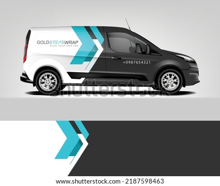 Van Wrap design for company, decal, wrap, and sticker. vector eps10
 Royalty-Free Stock Photo #2187598463