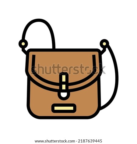 purse bag woman color icon vector. purse bag woman sign. isolated symbol illustration