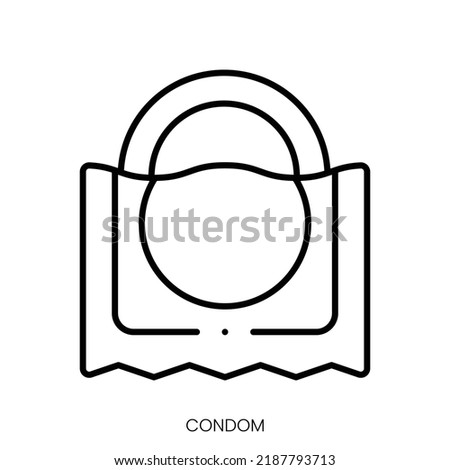 condom icon. Linear style sign isolated on white background. Vector illustration