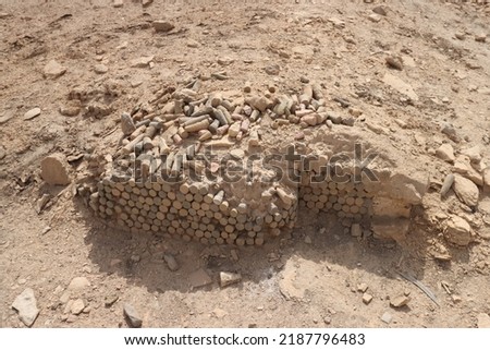 mosaic stones in uruk city 7000 years ago Royalty-Free Stock Photo #2187796483
