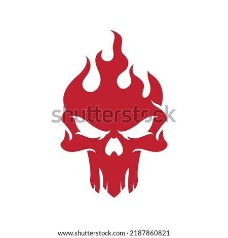 Skull Logo Template on white background.