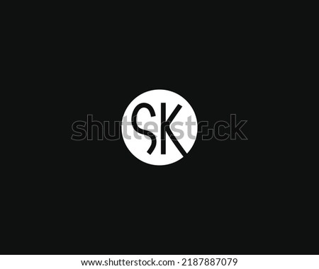 Creative letter SK logo design vector template