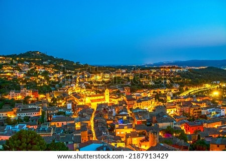 Begur in Catalonia, Spainat at dusk, golden  hour, on summer day