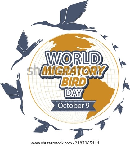 World Migratory Bird Day Banner Concept illustration