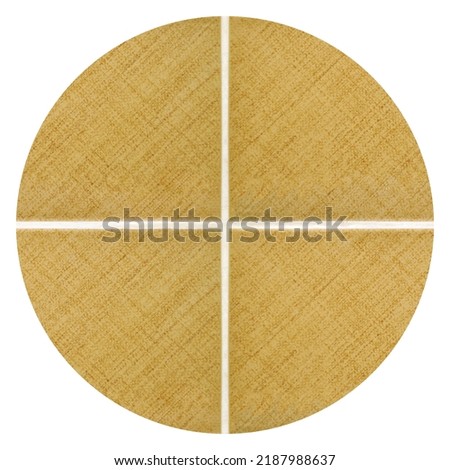 Beige round circle ceramic tile, can be used indoors and outdoors, on a wall as a background