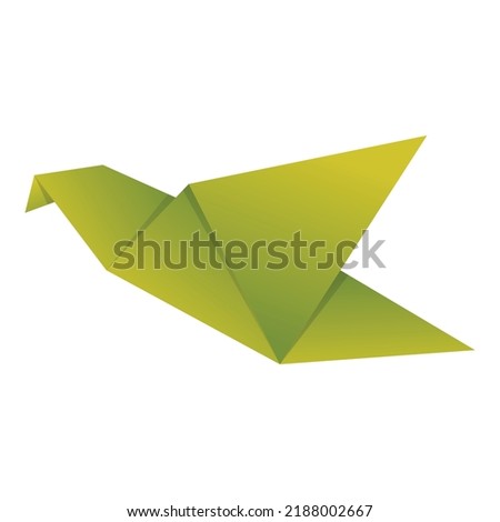 Origami fly pigeon icon cartoon vector. Bird paper. Cute nature