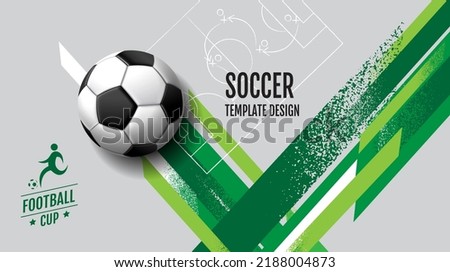 Soccer Template design , Football banner, Sport layout design, green Theme,  vector illustration