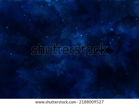 Hand painted detailed watercolour night sky background 