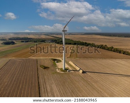 Wind farms in central Poland.