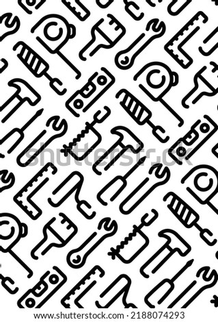 Tool icon pattern background for graphic design.A-size vertical.