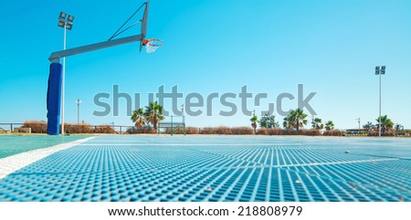 basketball playground in Poetto beach