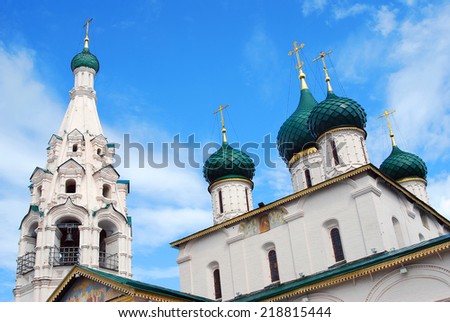 Church of Elijah the Prophet in Yaroslavl (Russia) famous by its original seventeenth century frescoes. UNESCO World Heritage Site. 