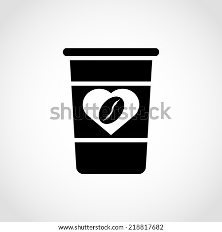 Coffee cup Icon Isolated on White Background