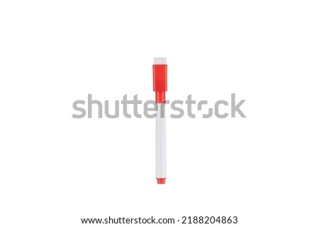 Whiteboard marker with eraser on a white background. Royalty-Free Stock Photo #2188204863