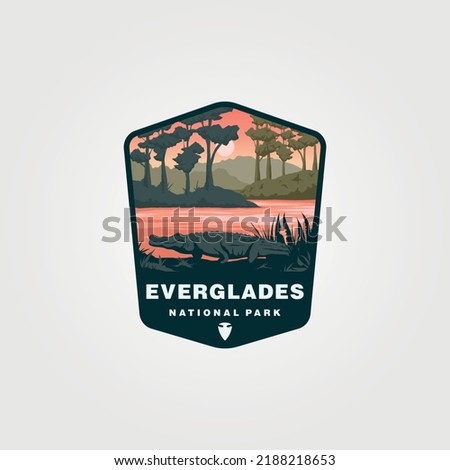 everglades national park logo vector patch symbol illustration design Royalty-Free Stock Photo #2188218653