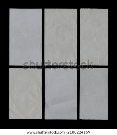 receipt or note paper pasted on a black background Royalty-Free Stock Photo #2188224169