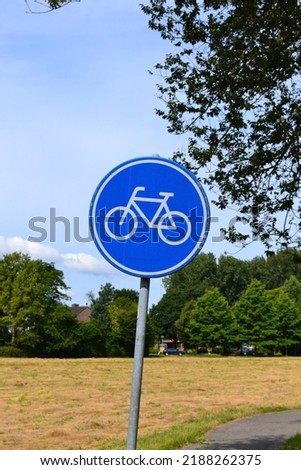 Traffic sign - cycling path, the Netherlands. 
