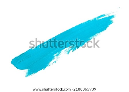 light blue brush isolated on white background. blue watercolor. Royalty-Free Stock Photo #2188365909