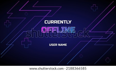 currently offline twitch banner background with geometric shapes Royalty-Free Stock Photo #2188366585