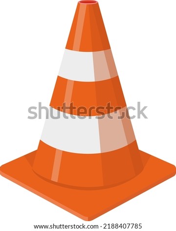 traffic cone isolated on white background Royalty-Free Stock Photo #2188407785