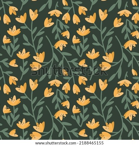 Vector seamless spring floral pattern