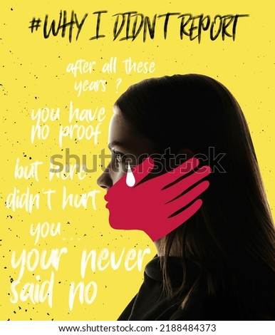 Conceptual contemporary art collage. Concept of human rights, International day for the elimination of Violence Against Women. Female rights in modern world. Diversity Royalty-Free Stock Photo #2188484373