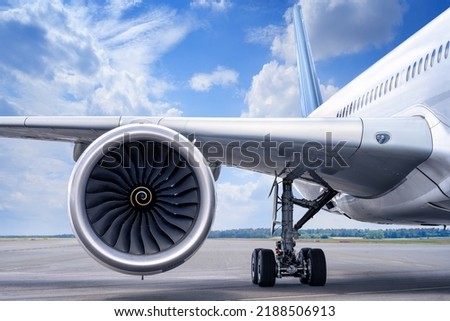 jet engine of an modern airliner Royalty-Free Stock Photo #2188506913