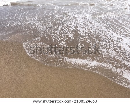 A gentle sea wave on a sandy beach