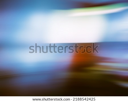 Blur bokeh making of TV commercial movie film. Defocused blurry movie film projects interior backdrop.

