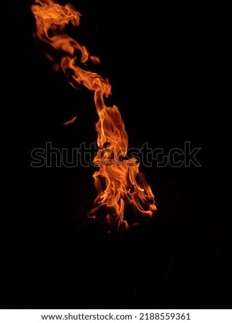 picture of burning fire on black background