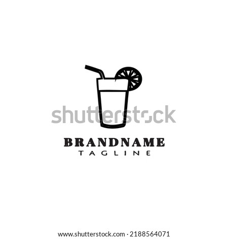 fresh drinks cartoon logo template icon design modern vector illustration