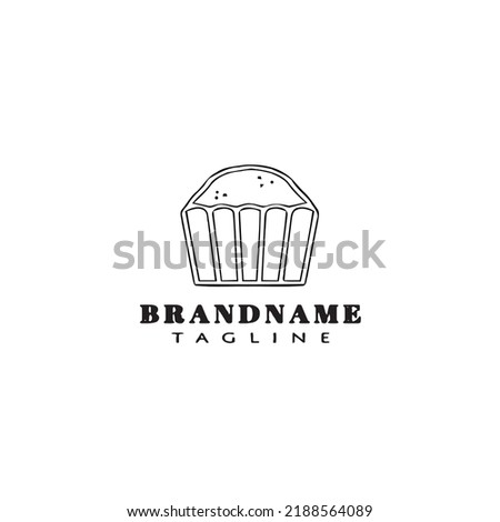 cupcake logo cartoon icon design template modern isolated vector illustration