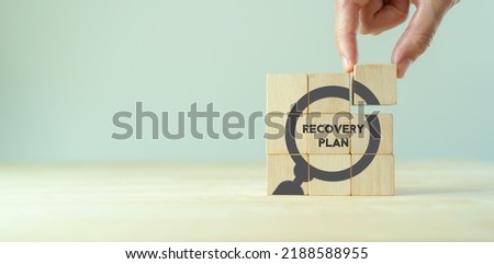 Recovery plan in recession. Strengthen business in economic downturn. Making customers priority, marketing strategies, managing staff, networking, develop innovative practices, seek assistance. Royalty-Free Stock Photo #2188588955