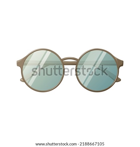 Glasses for vision, sunglasses, vector illustration, cartoon style. Eye protection