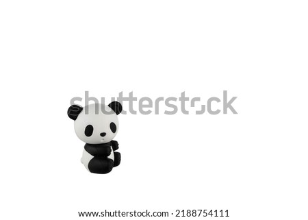 Panda toy on a white background.