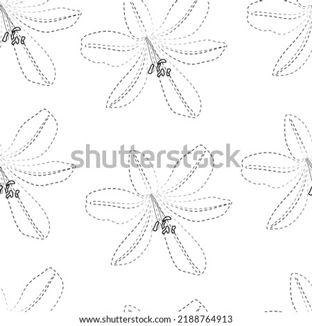 Seamless fabric of  floral Line Pattern Vector, like ornament vector. Suit for package design, wallpaper, fashion print.