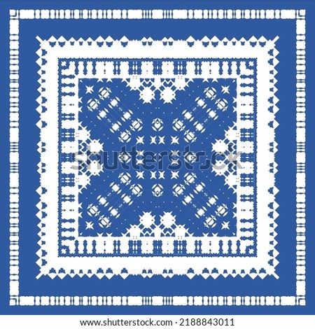 Antique portuguese azulejo ceramic. Vector seamless pattern collage. Colored design. Blue floral and abstract decor for scrapbooking, smartphone cases, T-shirts, bags or linens.
