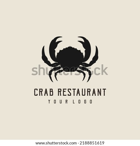 Crab Abstract Logo design silhouette