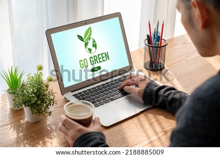 Green business transformation for modish corporate business to thank green marketing strategy Royalty-Free Stock Photo #2188885009