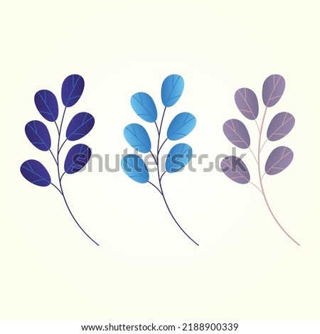 set collection of tropical plants. rich summer colors, various types of flowers and leaves
