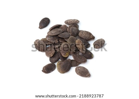 Ridged Gourd Seeds isolated on White Background Royalty-Free Stock Photo #2188923787